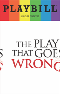 The Play That Goes Wrong - June 2017 Playbill with Rainbow Pride Logo 
