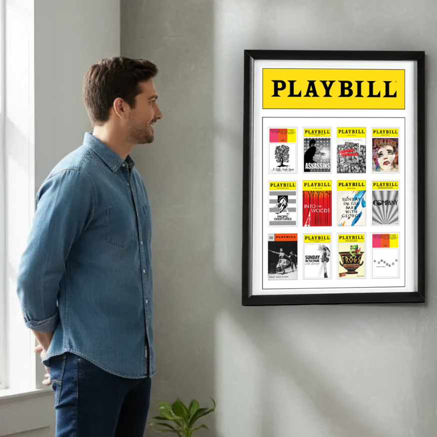 Custom 12 Sondheim Playbill Covers Poster - Choose 12 Favorites from 30+ Covers!