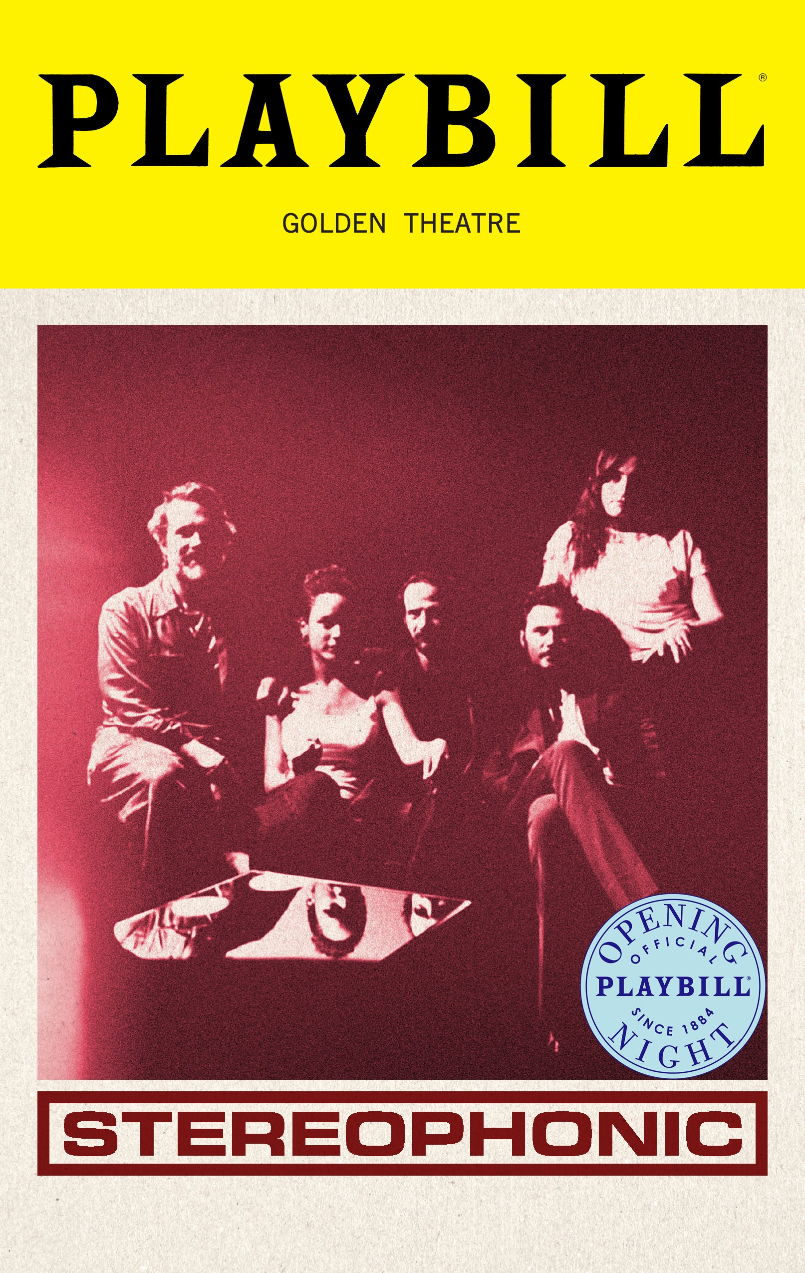 Stereophonic Limited Edition Official Opening Night Playbill