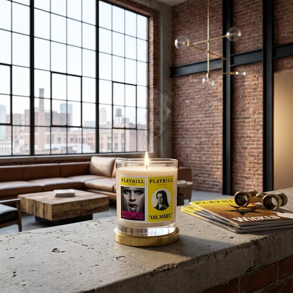 CUSTOM Playbill Covers - Ground Breaking Shows Collection - Glass Jar Soy Wax Candle - Choose 2 Favorites from 30+ Covers