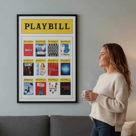 Custom 12 Playbill Covers Poster - Choose 12 Favorites from 70+ Covers!