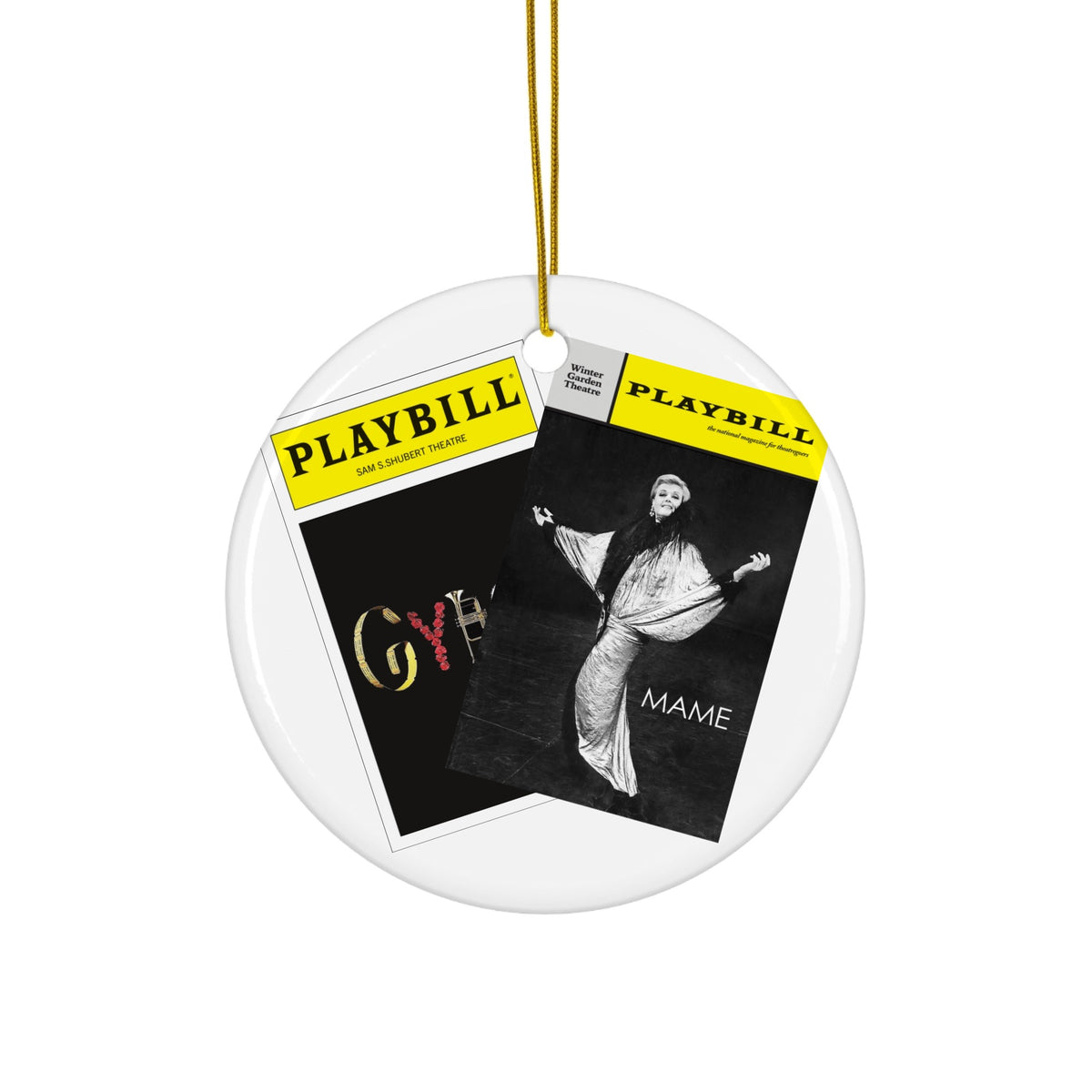 Custom Playbill Divas Ceramic Ornament - Choose 2 favorites from 25 Covers