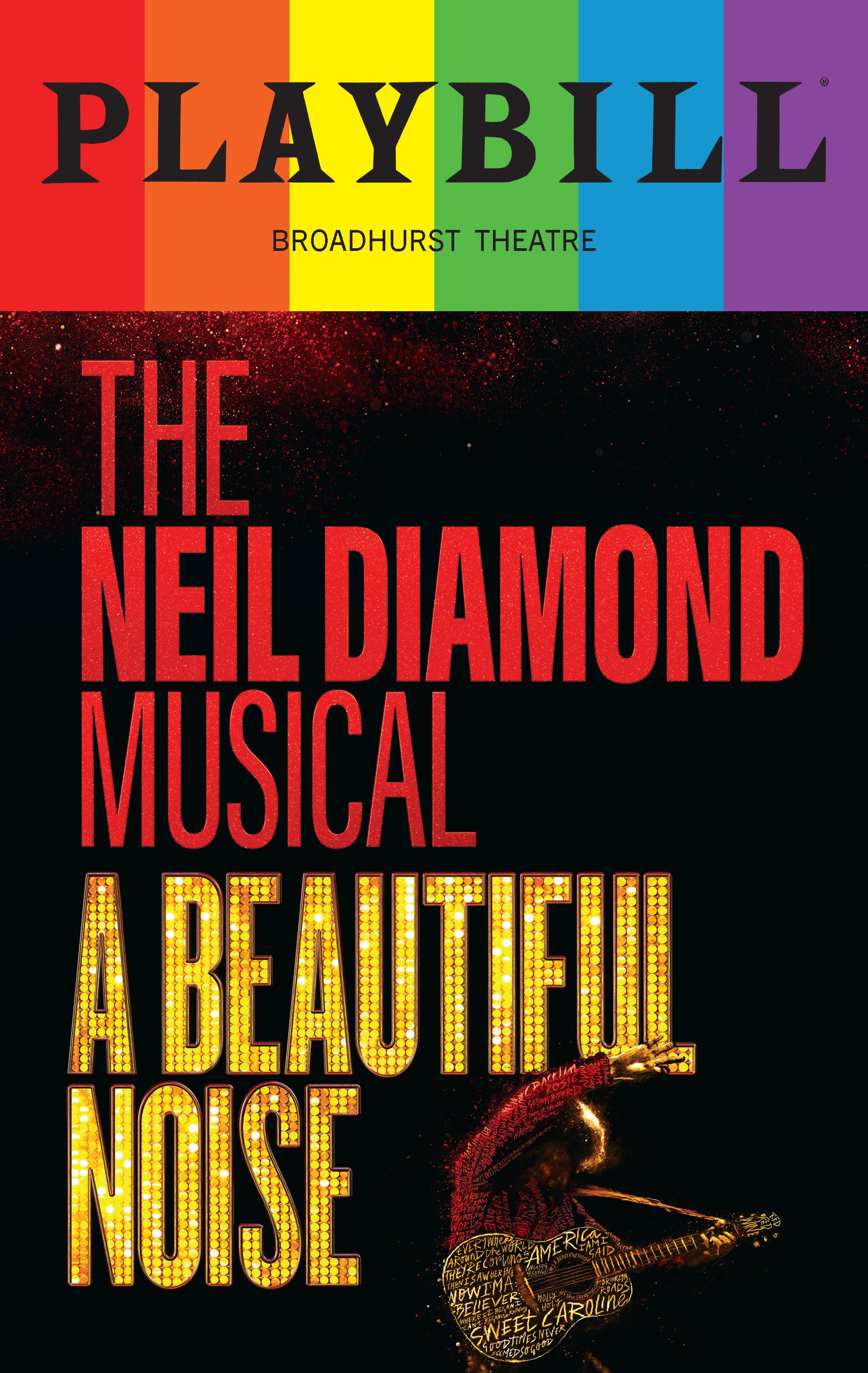 A Beautiful Noise the Broadway Musical Playbill with Limited Edition 2023 Rainbow Pride Logo