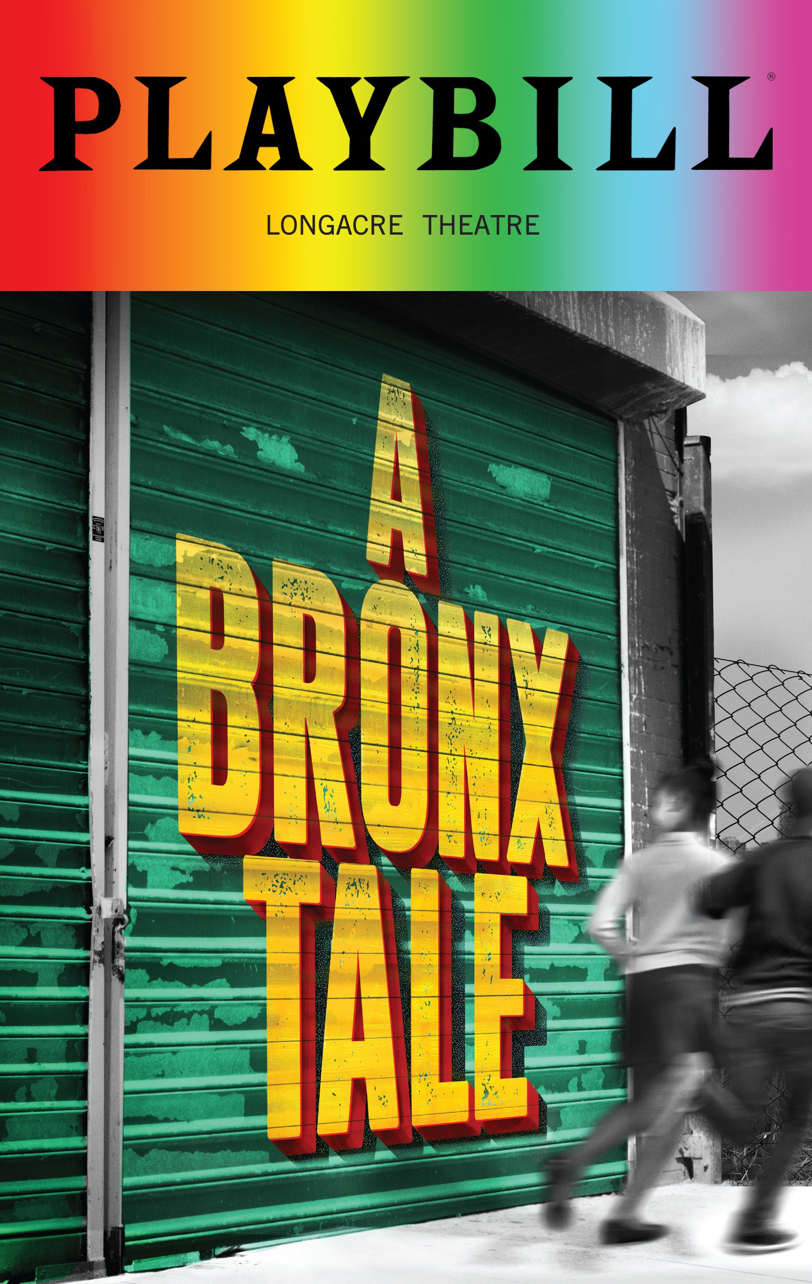 A Bronx Tale - June 2018 Playbill with Rainbow Pride Logo