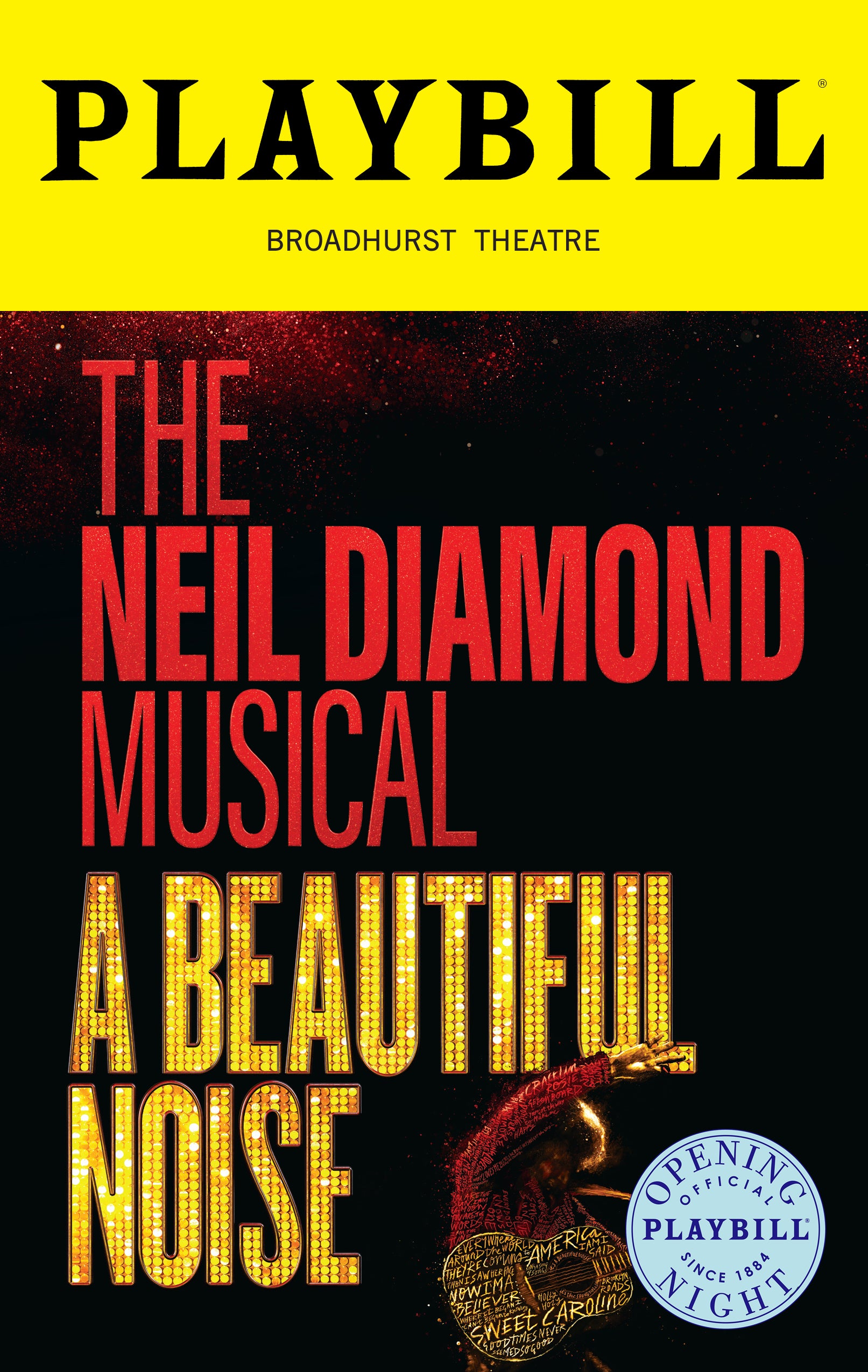 A Beautiful Noise the Broadway Musical Limited Edition Opening Night Playbill