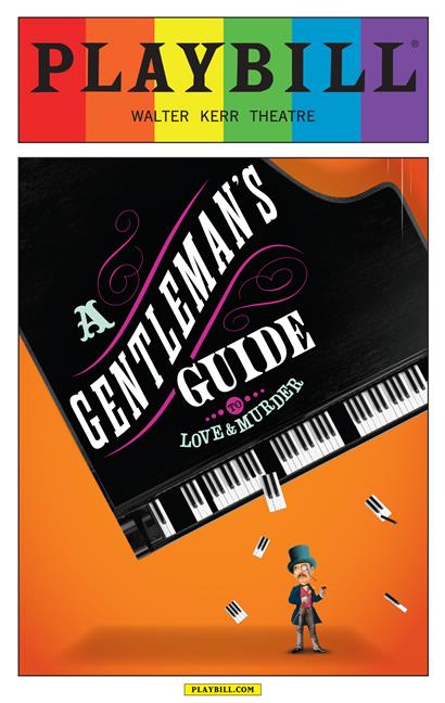 A Gentleman's Guide to Love and Murder - June 2015 Playbill with Rainbow Pride Logo