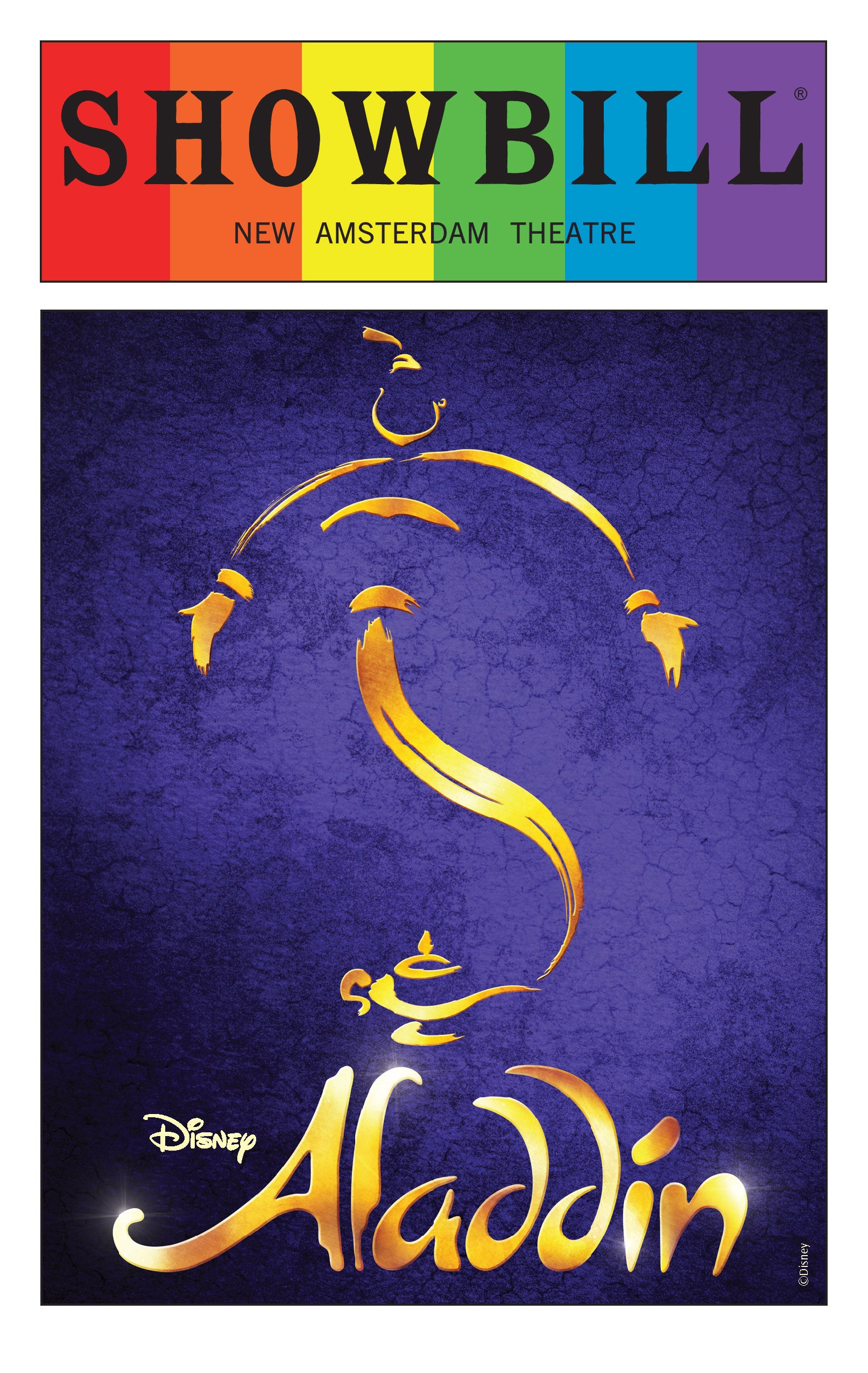 Aladdin - June 2016 Playbill with Rainbow Pride Logo