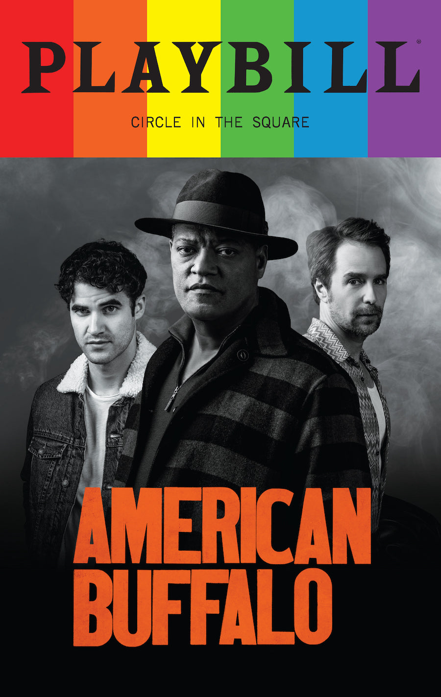 American Buffalo 2022 Playbill with Rainbow Pride Logo