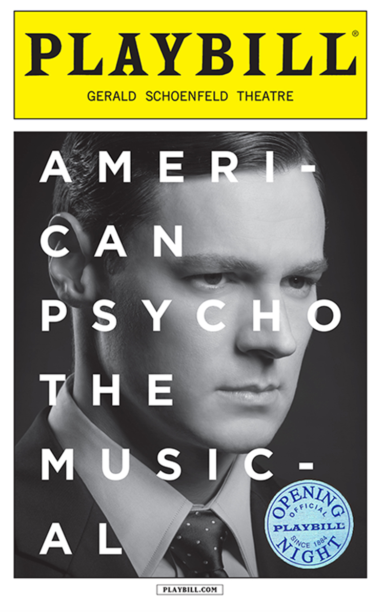American Psycho Limited Edition Official Opening Night Playbill