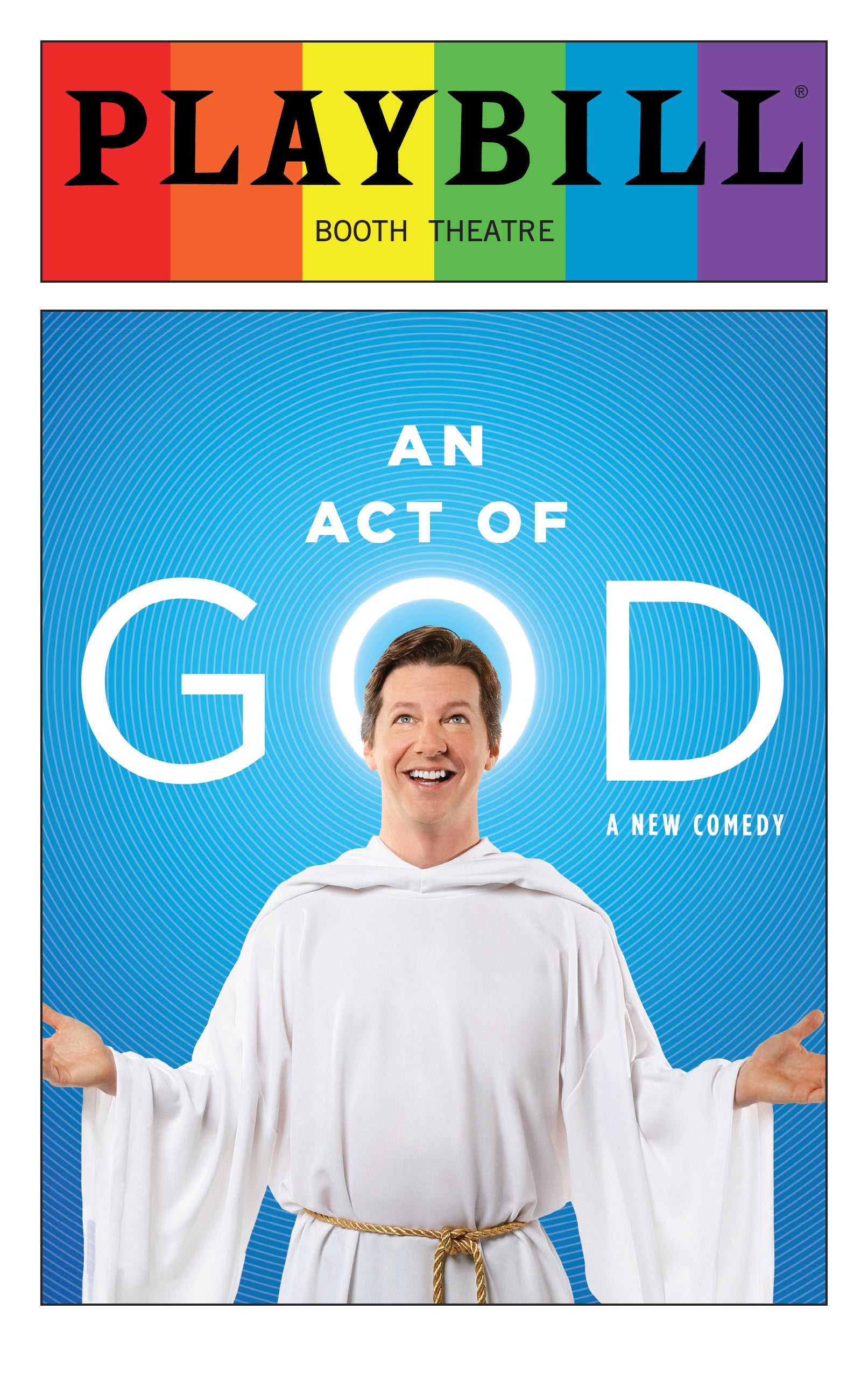An Act of God - June 2016 Playbill with Rainbow Pride Logo