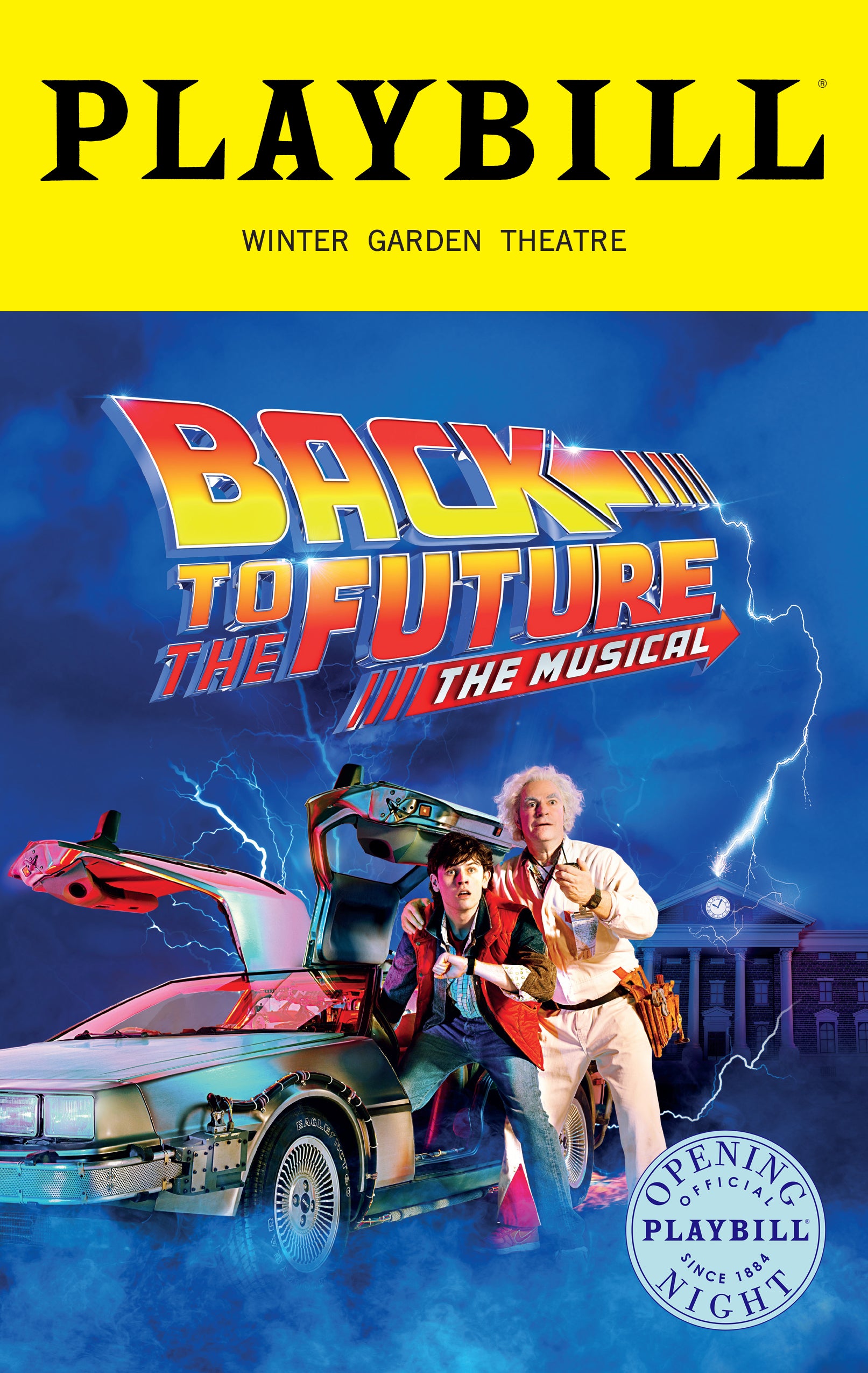 Back to the Future the Musical Limited Edition Official Opening Night Playbill