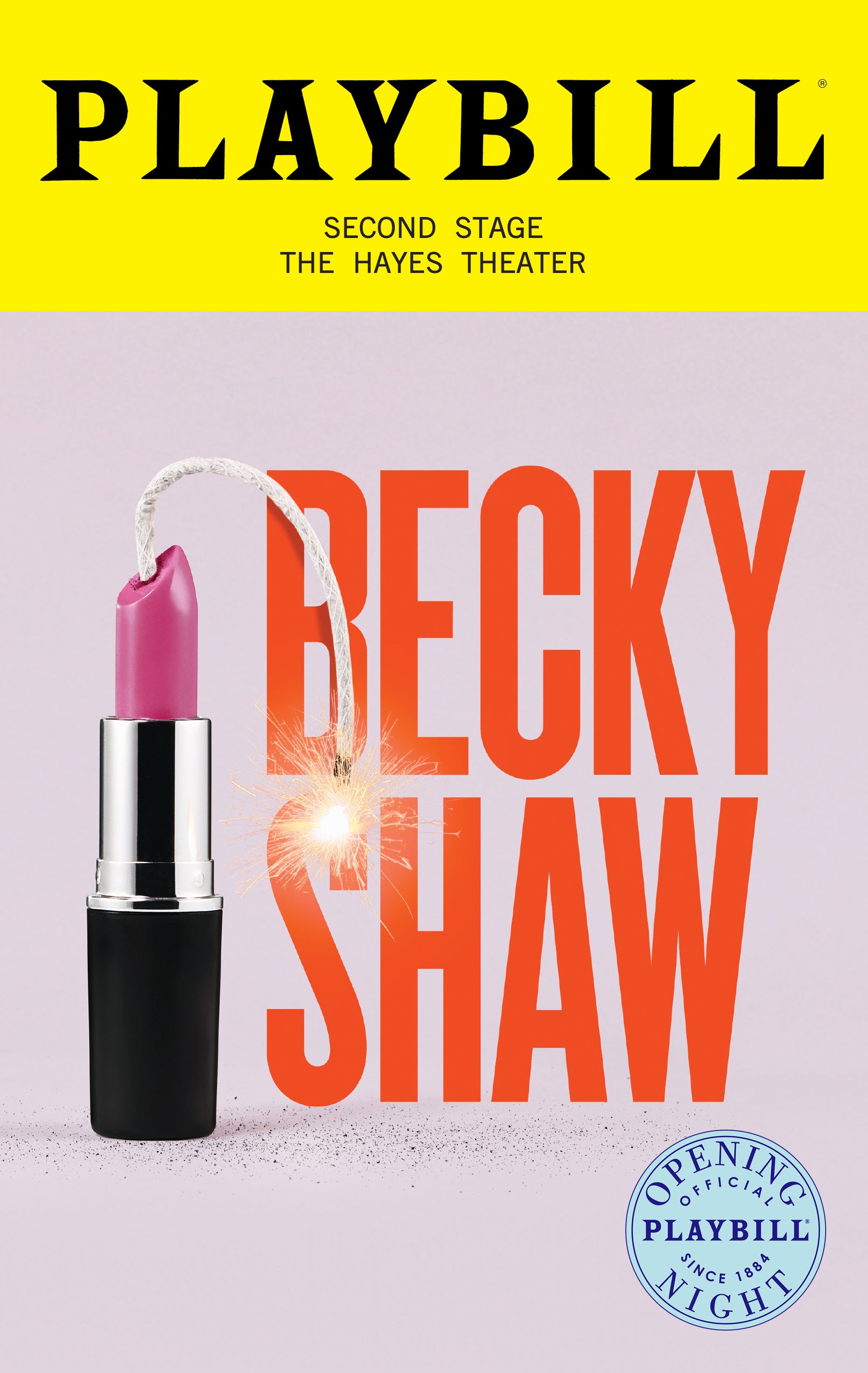 Becky Shaw Limited Edition Official Opening Night Playbill