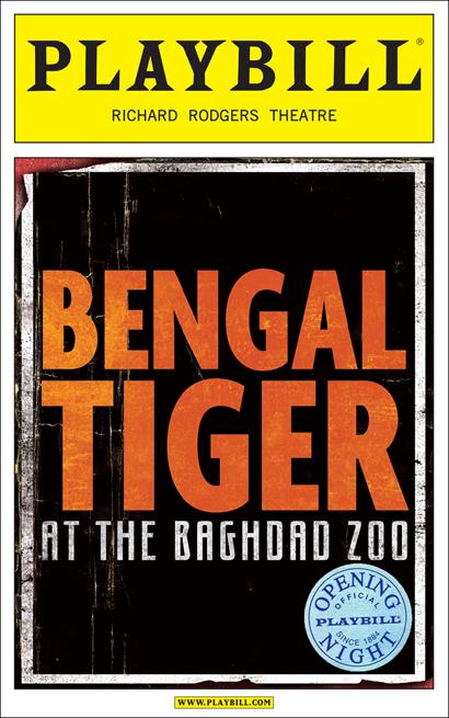 Bengal Tiger at the Baghdad Zoo Limited Edition Official Opening Night Playbill