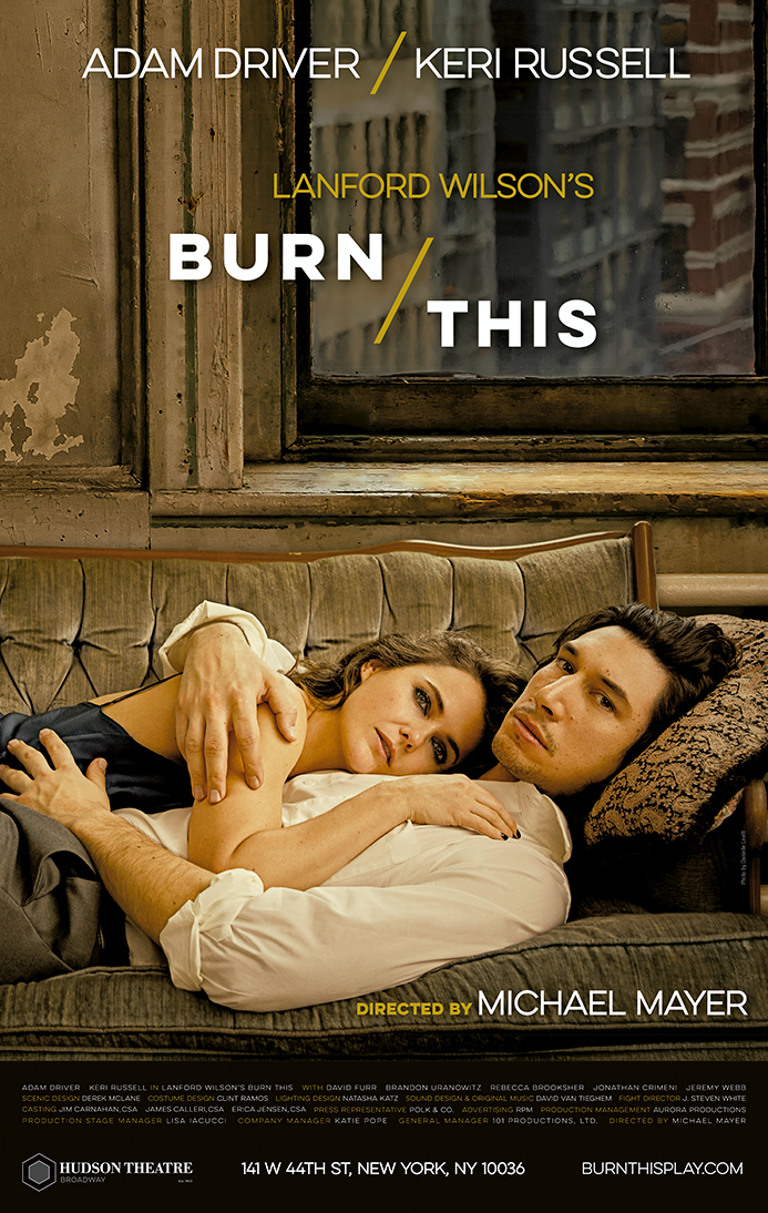 Burn This the Broadway Play Poster