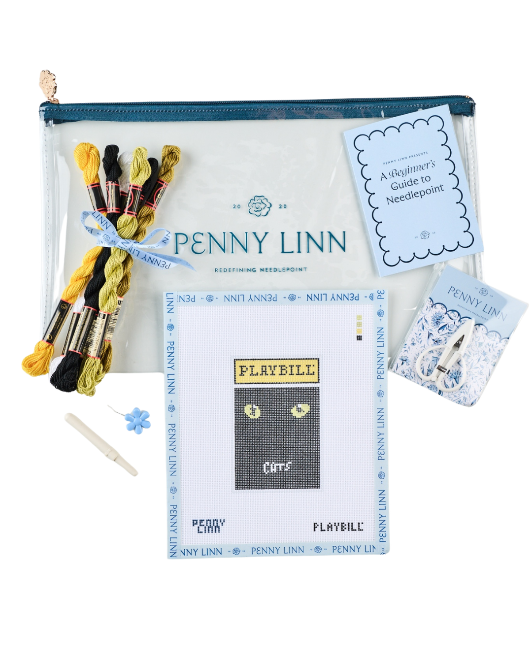 Cats Small-Sized Playbill - Penny Linn Needlepoint Canvas Kit