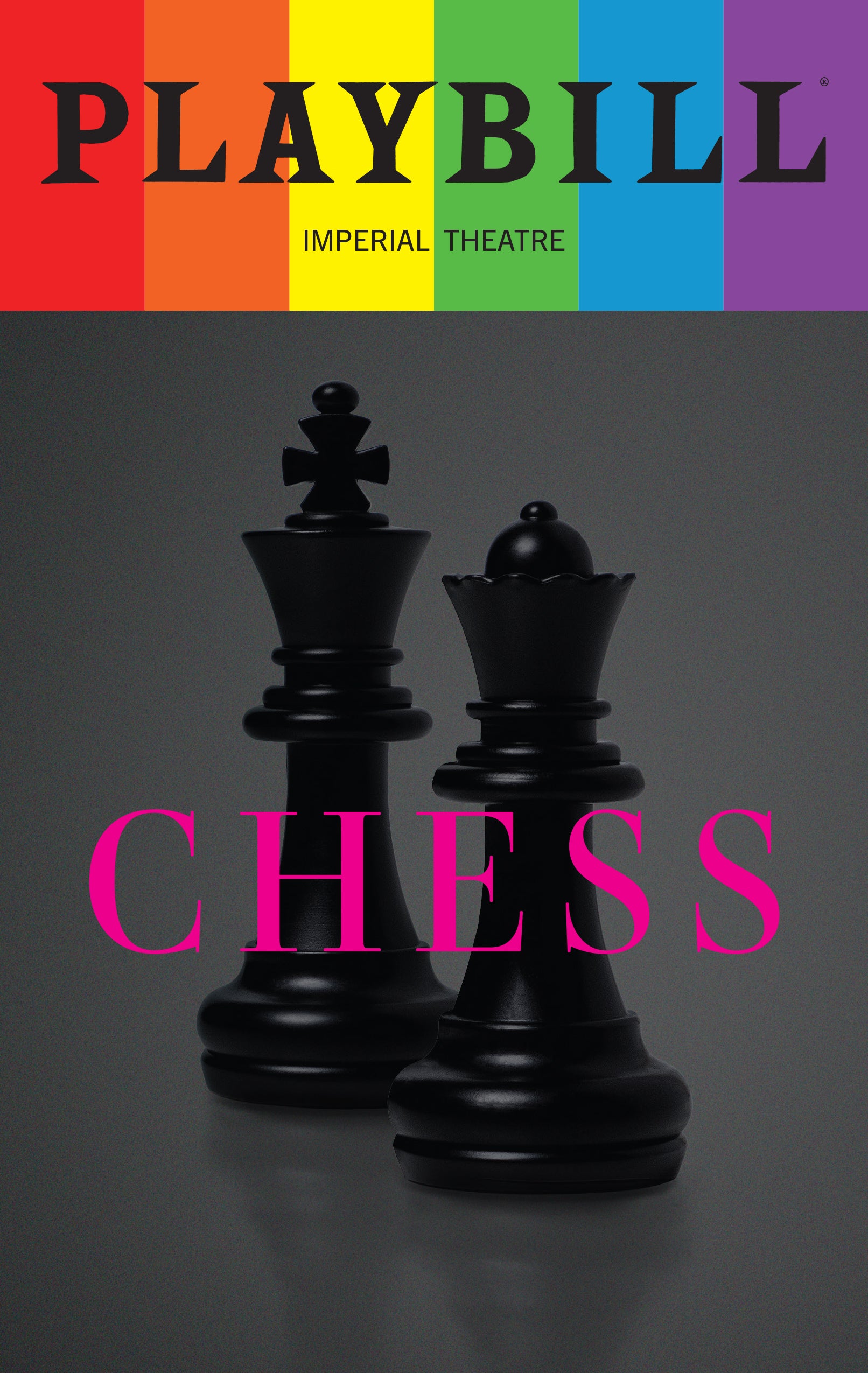 Chess: The Musical Revival Limited Edition 2026 Rainbow Pride Playbill