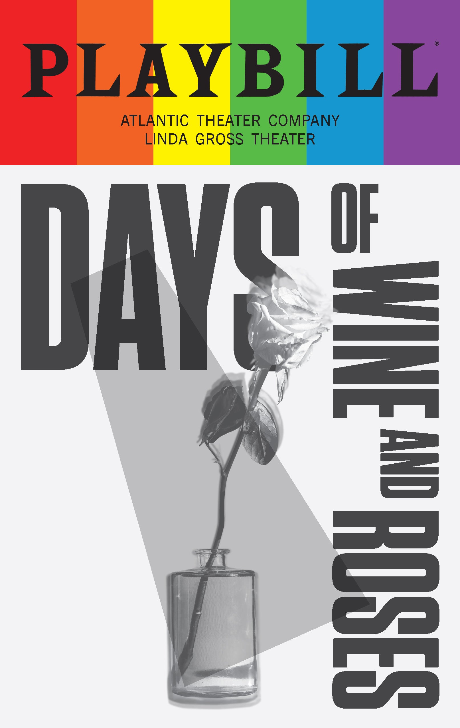 Days of Wine and Roses Playbill with Limited Edition 2023 Rainbow Pride Logo