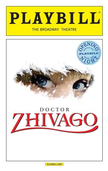 Doctor Zhivago Limited Edition Official Opening Night Playbill