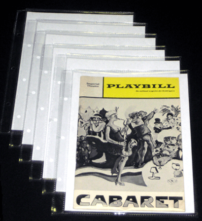 Extra Sleeves for the Universal Playbill Binder - Pack of Six