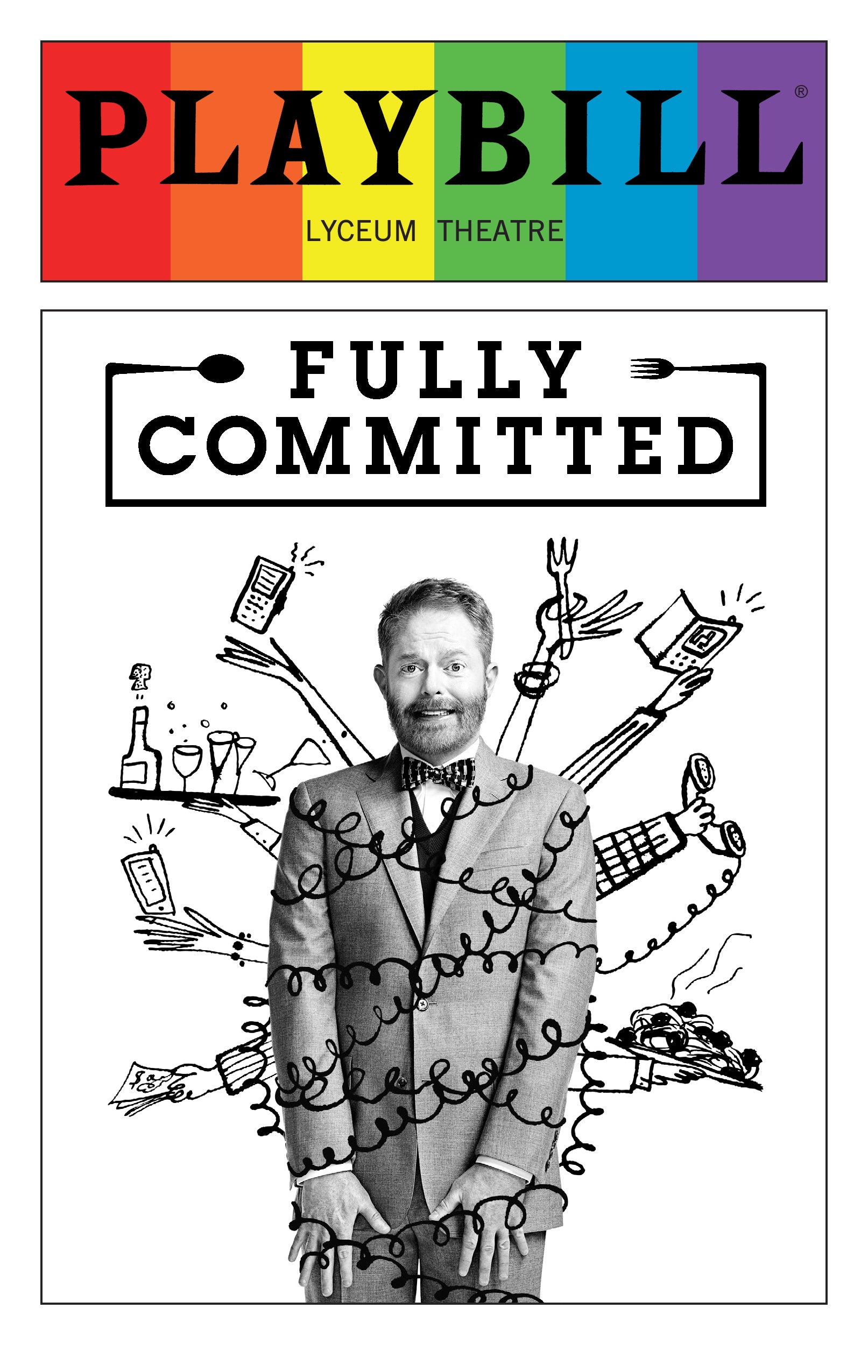 Fully Committed - June 2016 Playbill with Rainbow Pride Logo