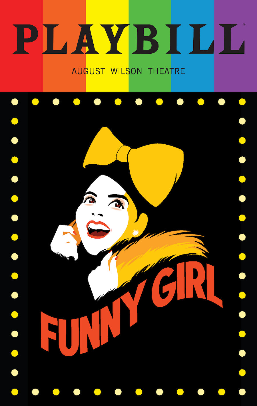 Funny Girl 2022 Playbill with Rainbow Pride Logo