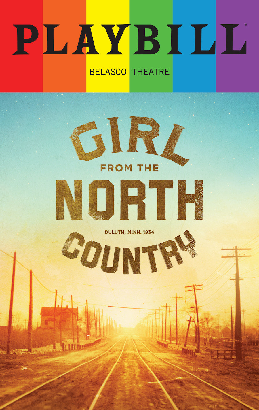 Girl from the North Country 2022 Playbill with Rainbow Pride Logo