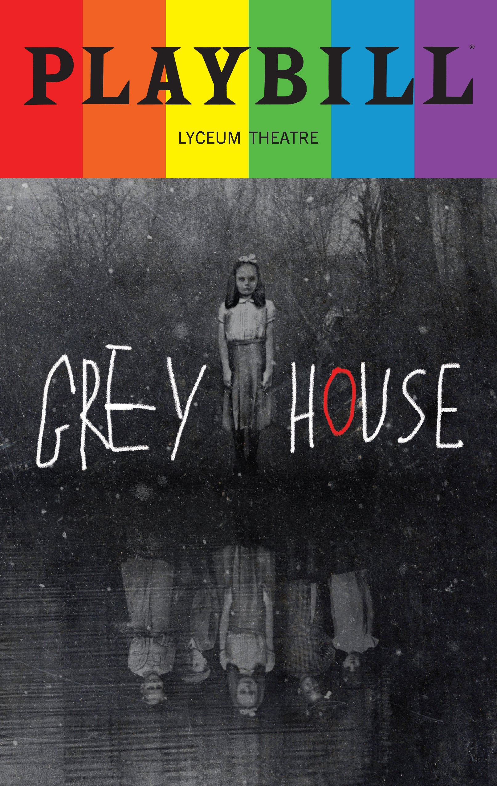 Grey House Playbill with Limited Edition 2023 Rainbow Pride Logo