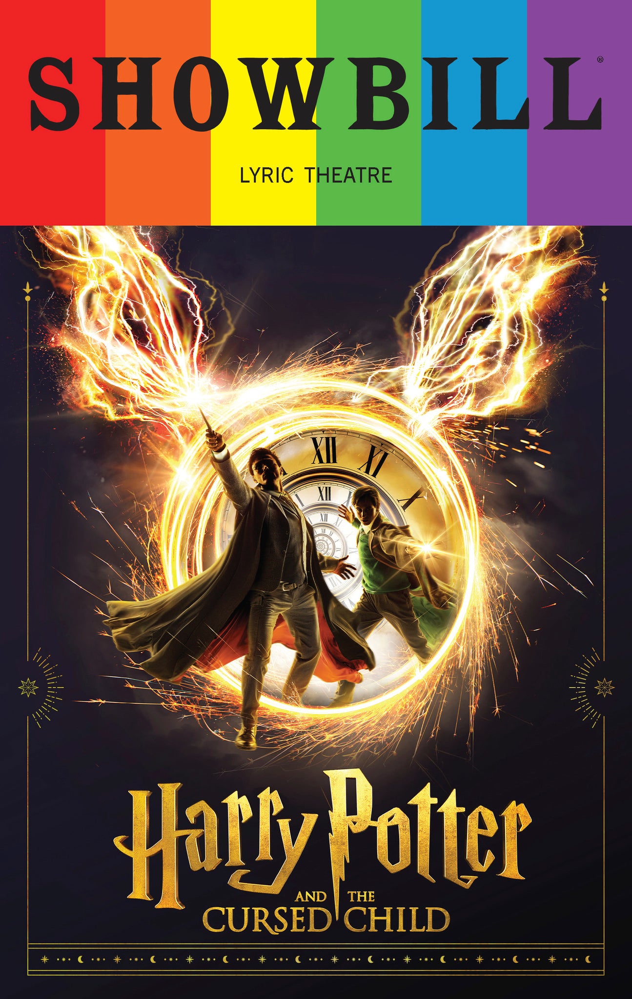 Harry Potter and the Cursed Child Playbill with Limited Edition 2025 Rainbow Pride Logo
