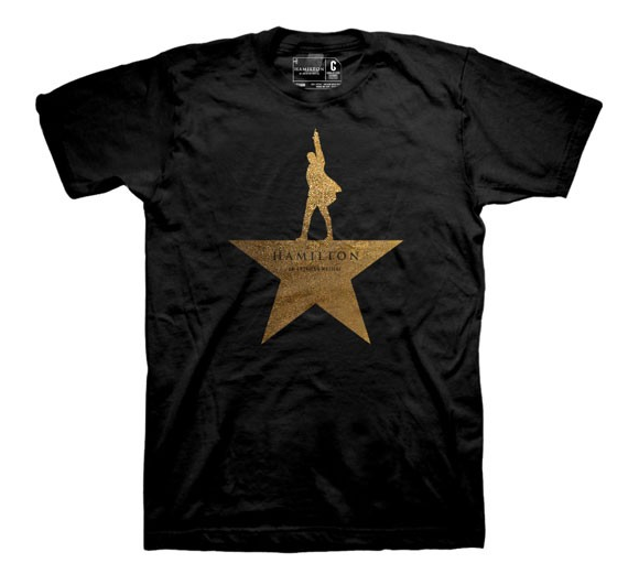 Hamilton the Broadway Musical Gold Star Show Tee