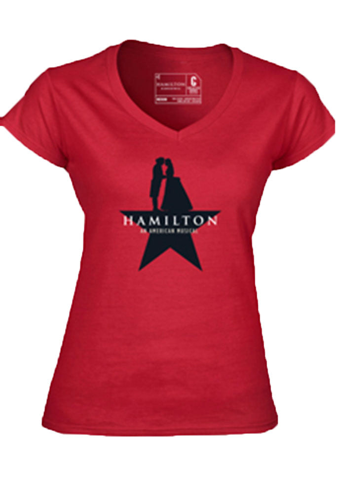 Hamilton the Broadway Musical - Ladies Star V-neck