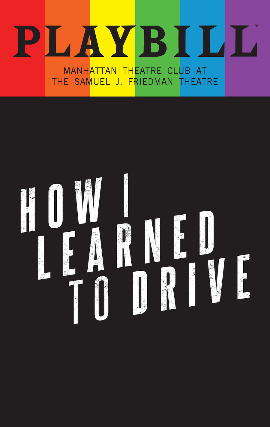 How I Learned to Drive 2022 Playbill with Rainbow Pride Logo