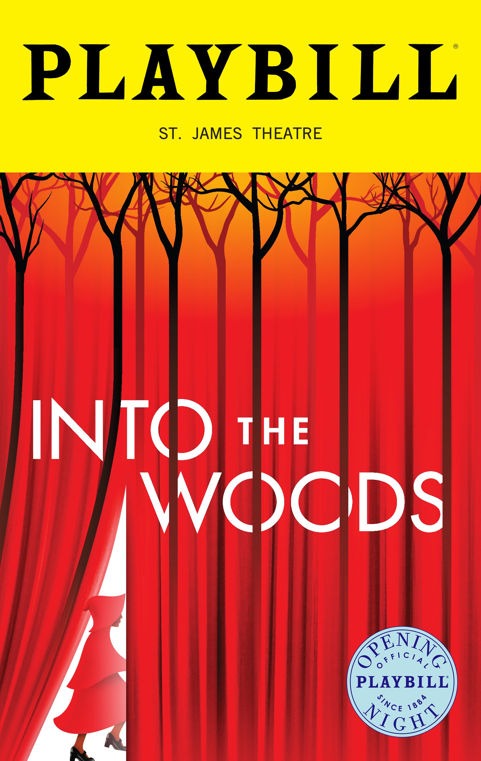 Into The Woods Limited Edition Official Opening Night Playbill