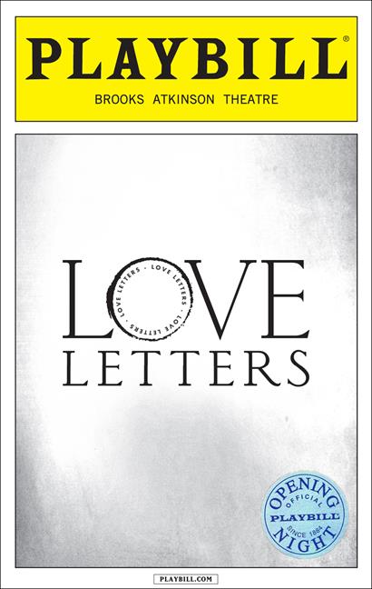 Love Letters Limited Edition Official Opening Night Playbill