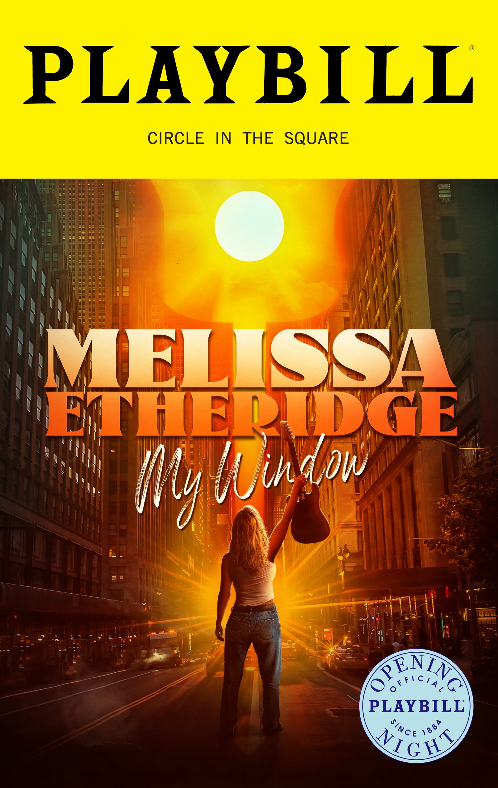 Melissa Etheridge: My Window Limited Edition Official Opening Night Playbill