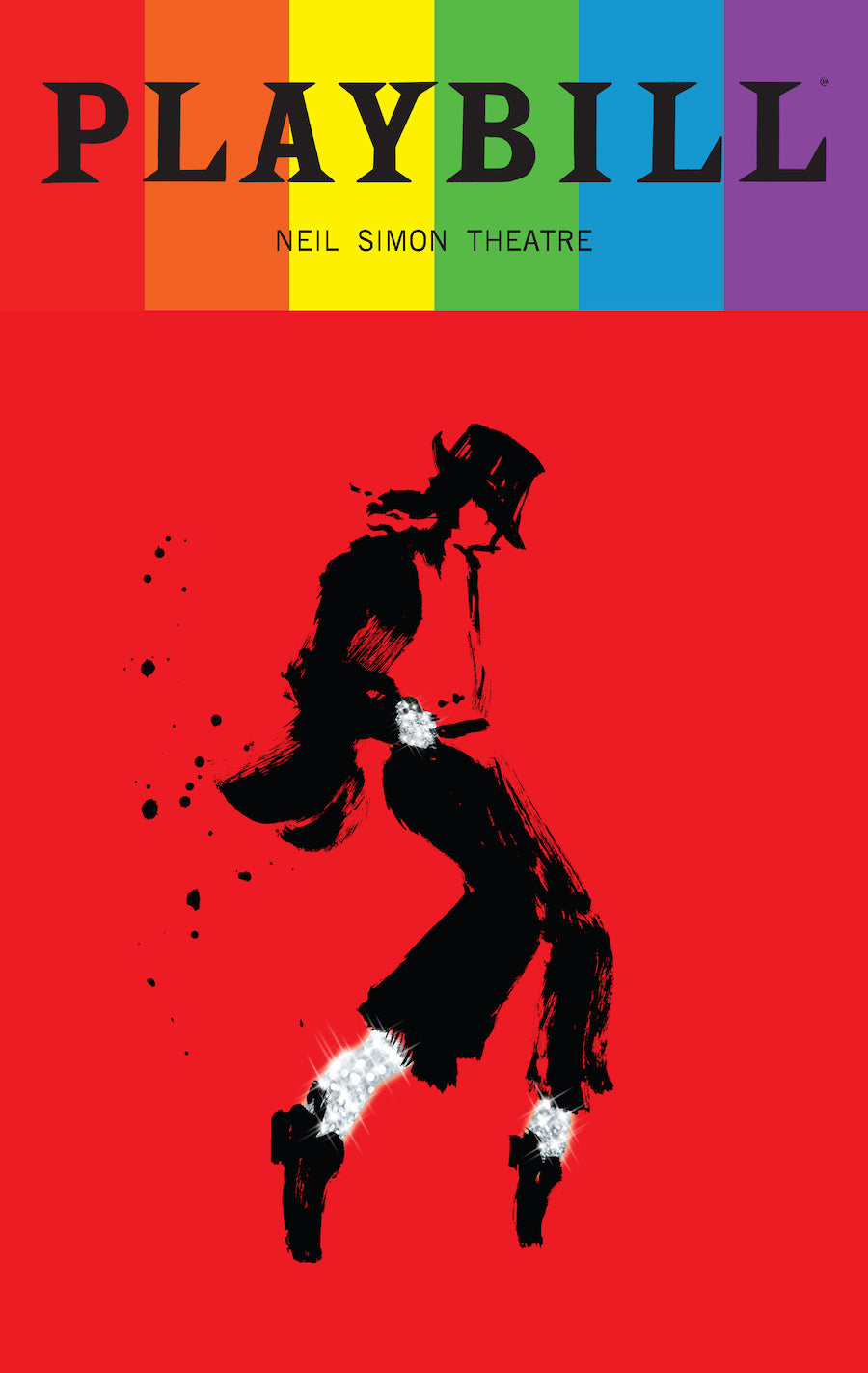 MJ the Musical 2022 Playbill with Rainbow Pride Logo