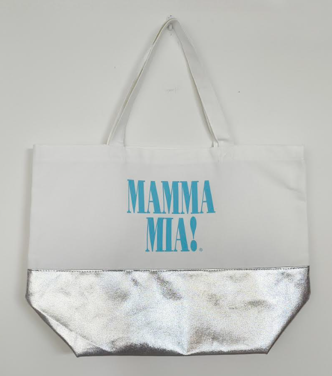 Mamma Mia! Broadway 2025 Tote Bag - Silver/White