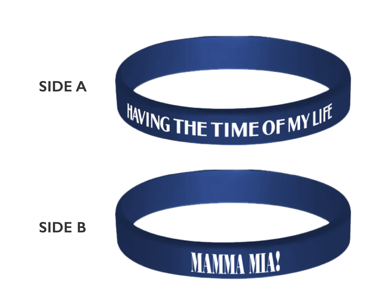 Mamma Mia! Broadway 2025 Silicone Wristband Set