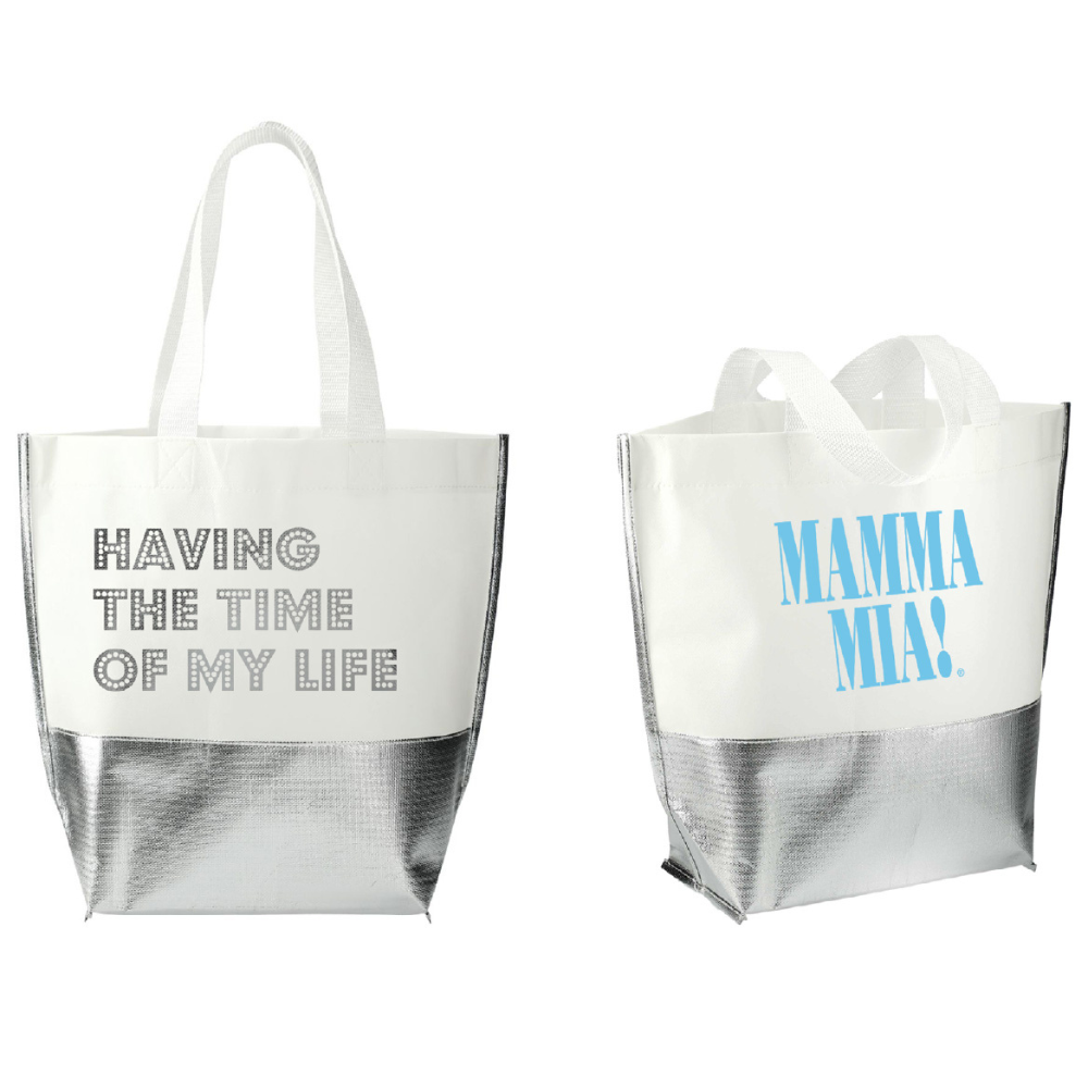 Mamma Mia! Broadway 2025 Tote Bag - Silver/White