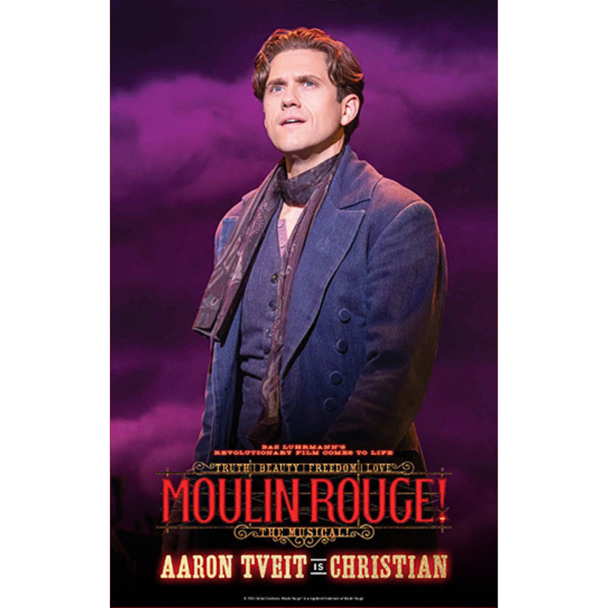 Moulin Rouge! the Broadway Musical - Limited Edition Windowcard featuring Aaron Tveit