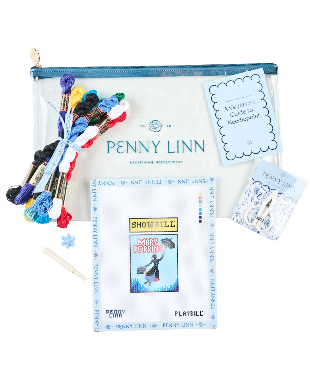 Mary Poppins Small-Sized Playbill - Penny Linn Needlepoint Canvas Kit