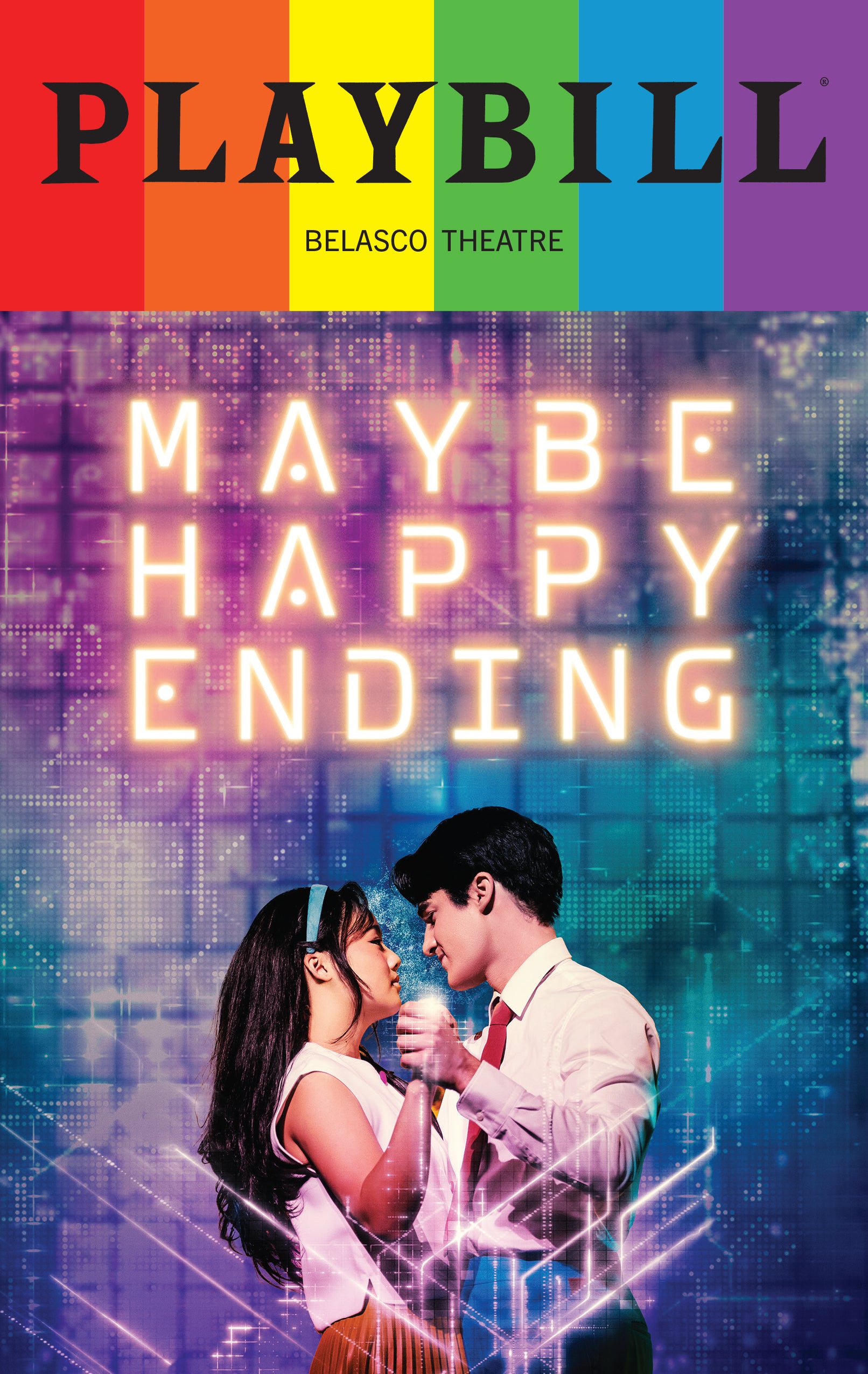 Maybe Happy Ending Playbill with Limited Edition 2025 Rainbow Pride Logo