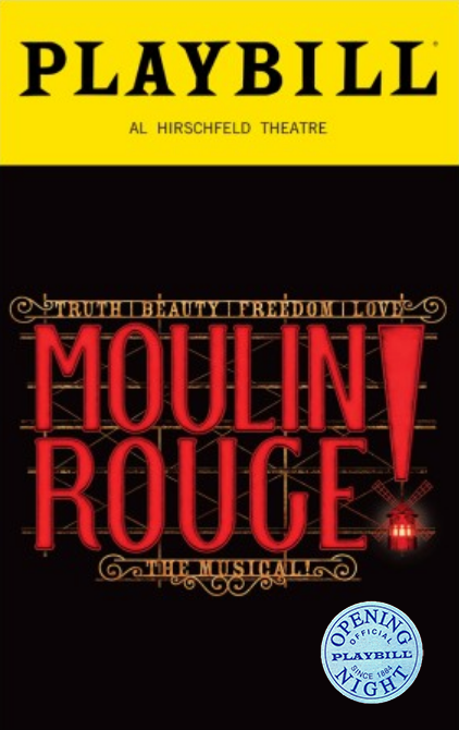 Moulin Rouge! Limited Edition Official Opening Night Playbill