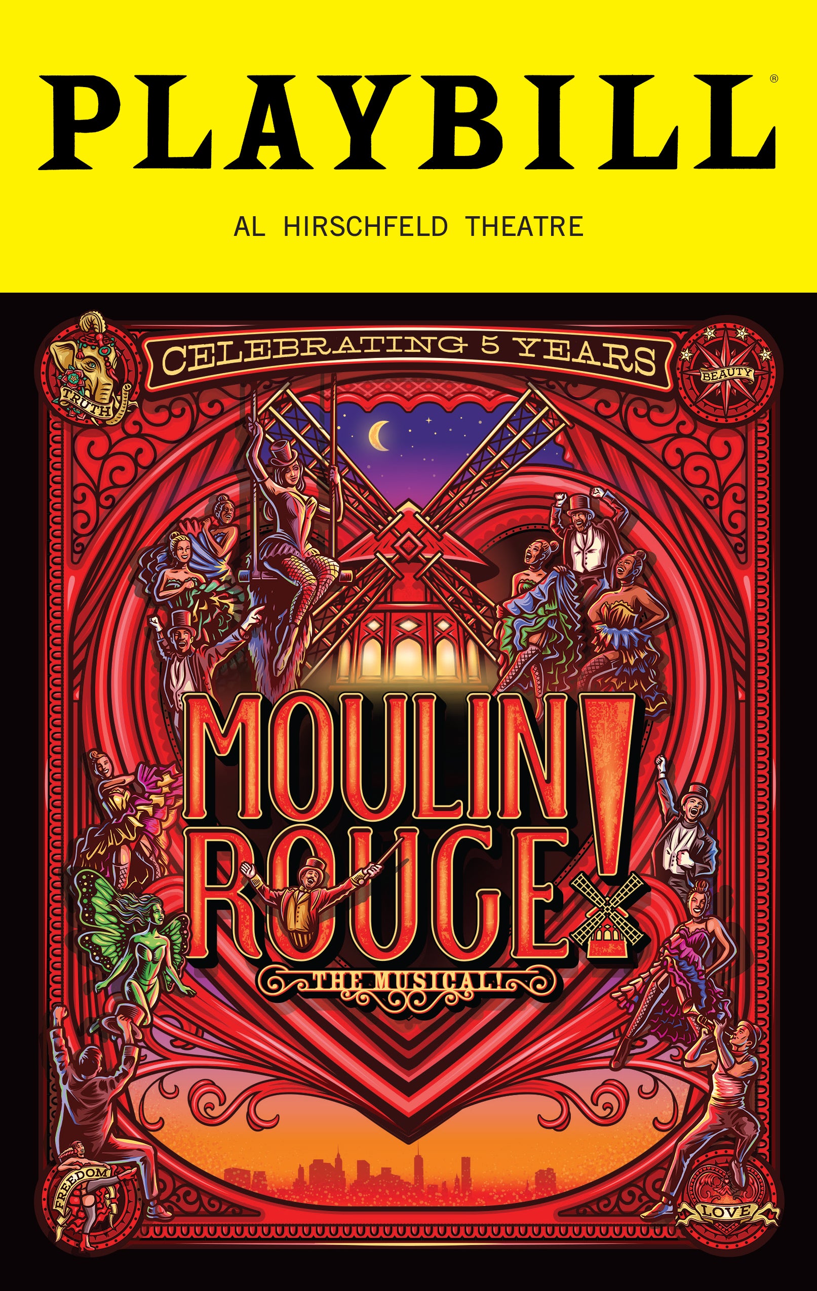 Moulin Rouge! 5th Anniversary Limited Edition Playbill (July 2024)