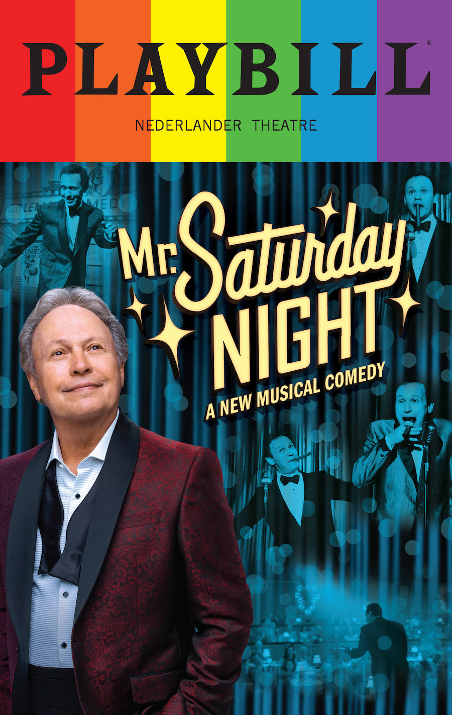Mr. Saturday Night 2022 Playbill with Rainbow Pride Logo