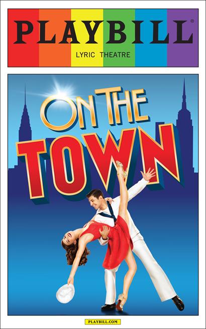On the Town - June 2015 Playbill with Rainbow Pride Logo