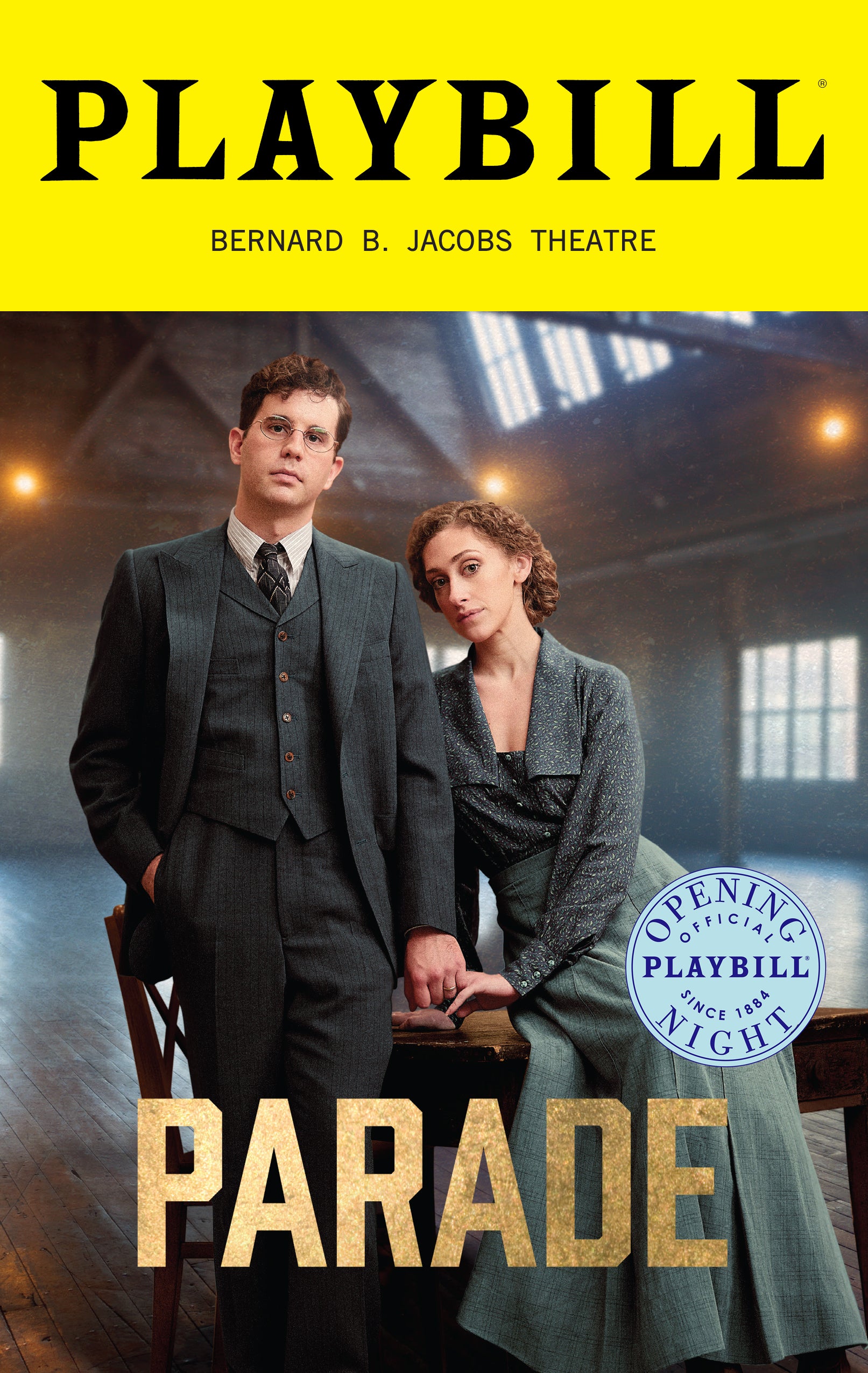 Parade 2023 Revival Limited Edition Official Opening Night Playbill