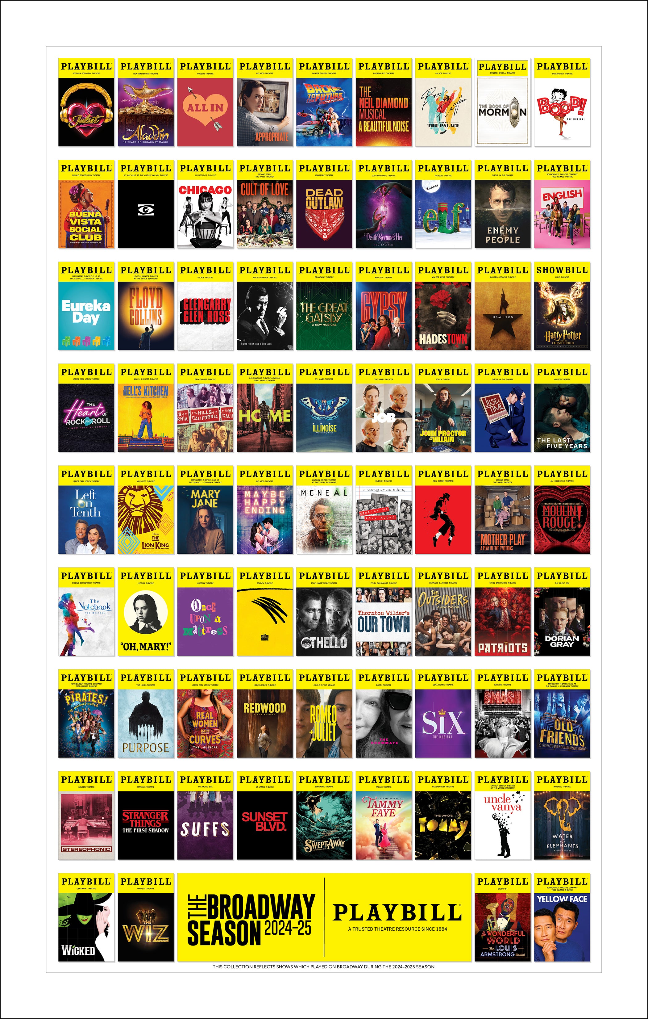 Broadway Season Playbill Poster 2024-2025