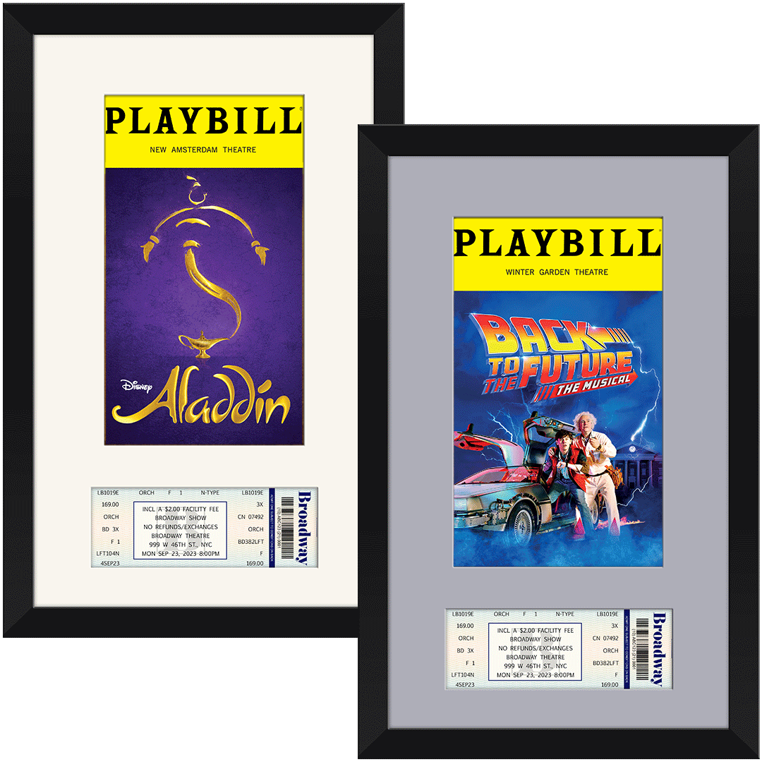 Playbill and Broadway Theatre Ticket Display Frame
