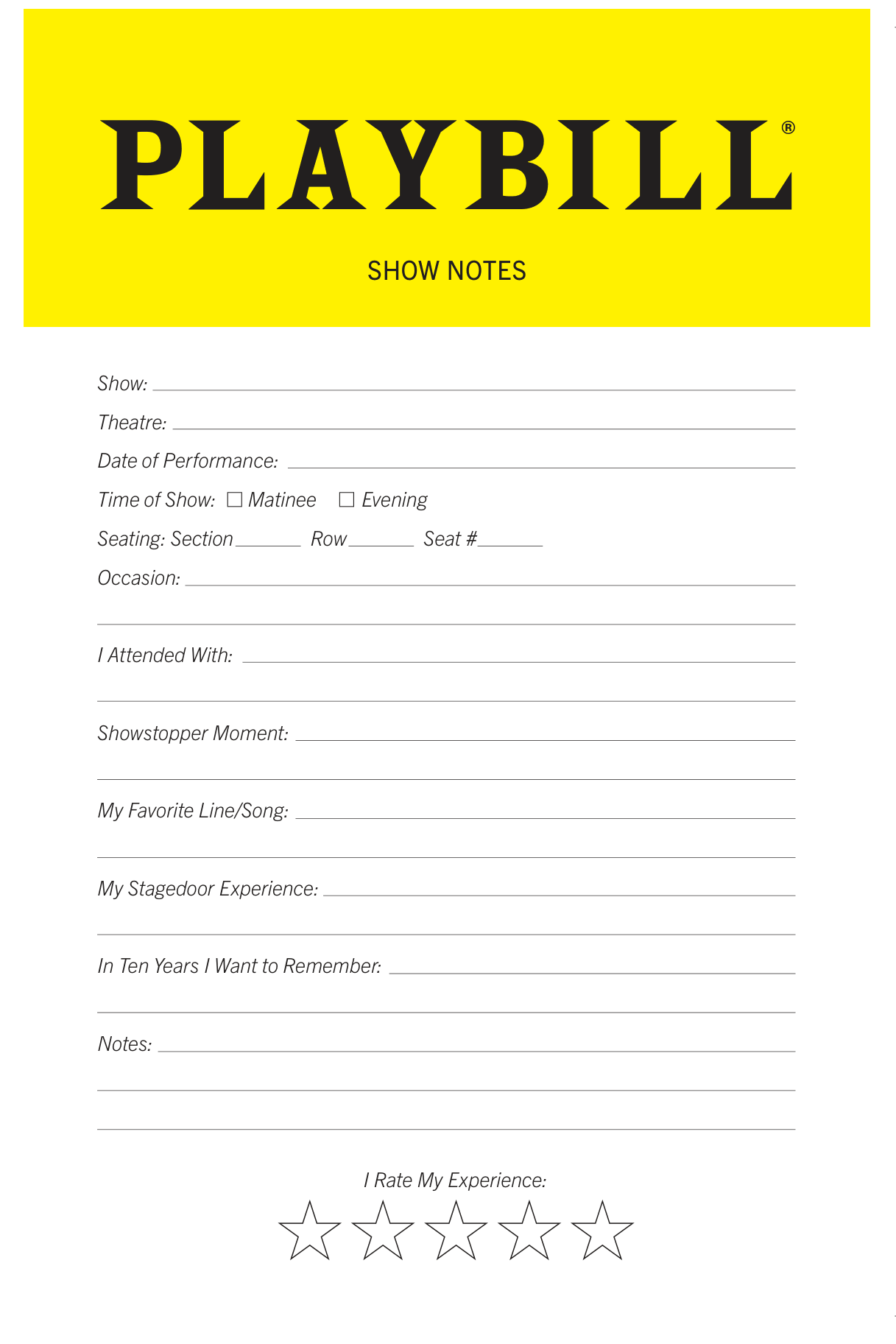 The Universal Playbill Binder - Archival Quality Storage for Playbills of all Sizes