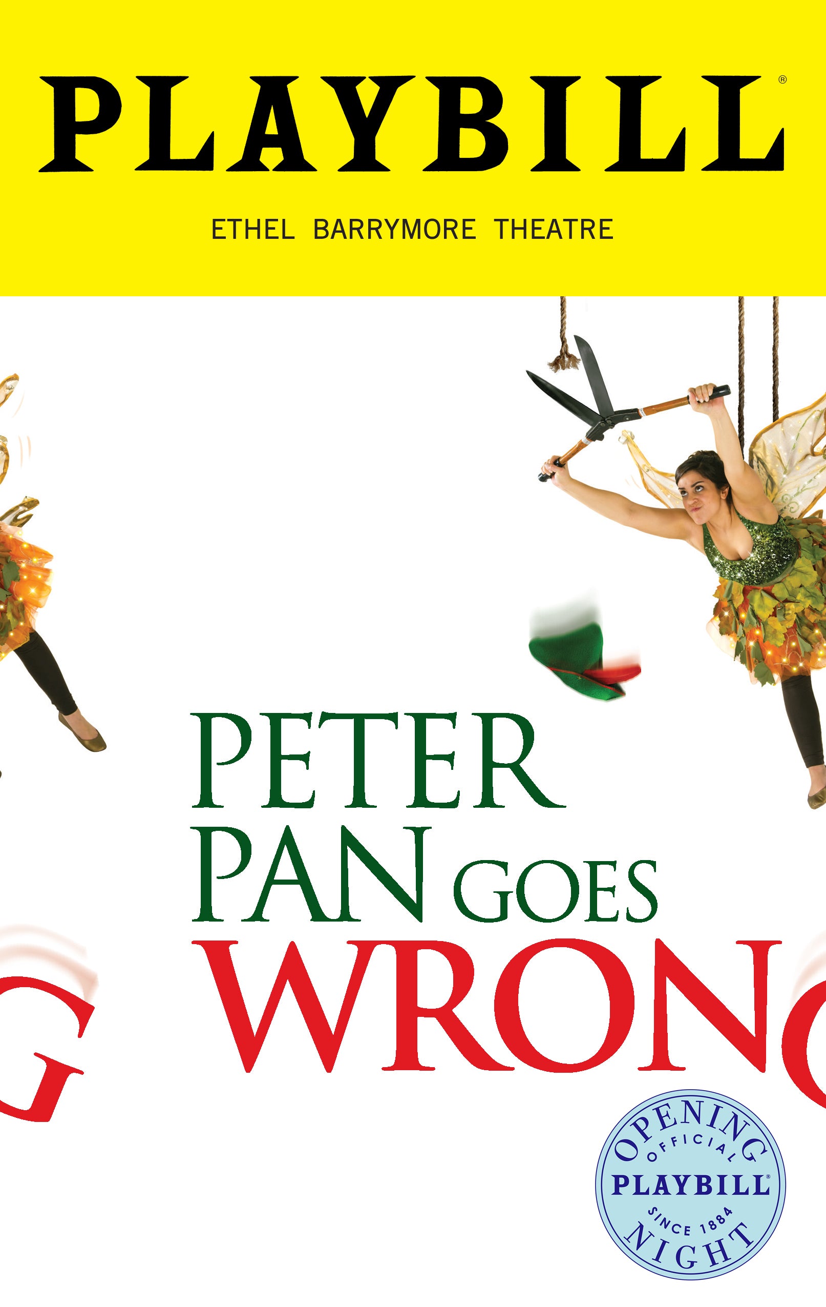 Peter Pan Goes Wrong Limited Edition Official Opening Night Playbill